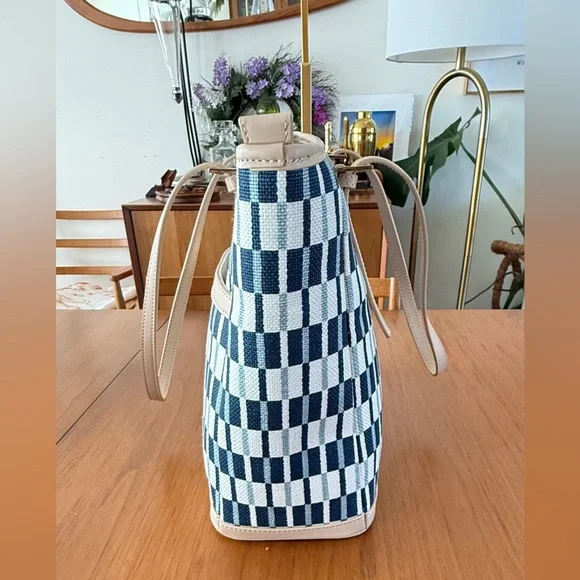 Spartina 449 Linen & Leather Tote – Brand New Coastal Carryall - Picture 4 of 11